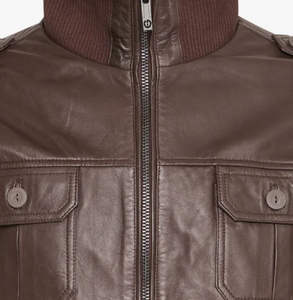 Chaquetas de Cuero para Hombre a la Moda, Impermeables, Ecológicas, con Opción de Logotipo Frontal, Duraderas y Elegantes para Uso Diario - Product Image 2