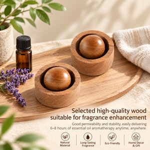 Juego de Bolas Difusoras de Aceites Esenciales de Madera de Haya Natural |   Difusor de Aroma de Madera Ecológico |   Fabricante OEM y ODM - Product Image 3