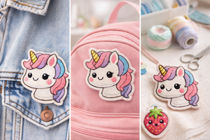 <b>Cute</b> Fantasy Horse Embroidered Iron On Patch Applique 100 Pcs Pack 10 Colors Available for Kids Clothes Bags DIY - Product Image 5