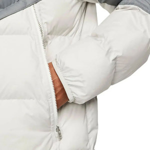 <b>Men's</b> Hooded Color Blocking Down Puffer Jacket Windproof Casual Winter <b>Coat</b> Regular Fit Zipper Closure Gray <b>White</b> - Product Image 6