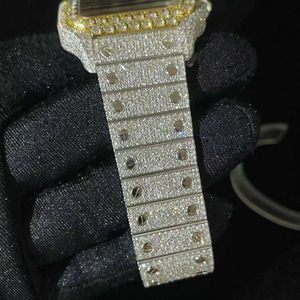 Splendid Gift Jewelry Men's Rhinestone Analog Quartz <b>Watch</b> Case Sapphire <b>Crystal</b> Chronograph Luxury Antique ETA Movement 28mm - Product Image 4