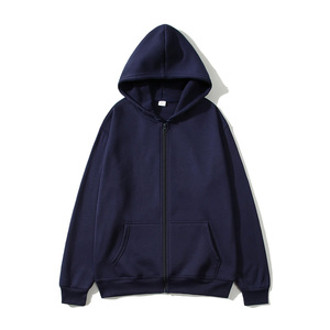 Custom Plain Men's Full Zip Fleece Sweatshirt Oversized Casual Hooded Outerwear High Quality Blank Activewear Zip <b>Jacket</b> - Product Image 2
