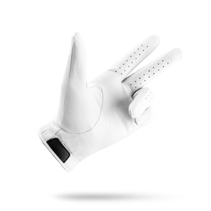 Premium All White Cabretta Leather Golf <b>Glove</b> Breathable Soft <b>Sheepskin</b> Golfing <b>Gloves</b> for <b>Men</b> OEM Custom - Product Image 2