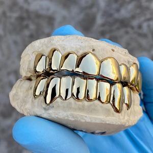 Nouveau Design Fine Jewelry Hip Hop Dents Grillz Véritable Placage À L'or Lourd Solide 925 En Argent Sterling Personnalisé Grillz - Product Image 4