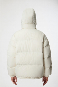 Custom <b>Men</b> <b>White</b> Hooded Puffer <b>Jacket</b> Winter Quilted <b>Jacket</b> Warm Insulated Outdoor <b>Jacket</b> Casual Streetwear Outerwear For Unisex - Product Image 2