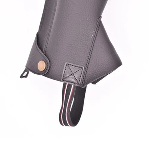 Custom Suede Leather Horse Riding <b>Chaps</b> Heavy Duty Equestrian <b>Half</b> Gaiters Adjustable Outdoor Horseback Riding Protective Gear - Product Image 5