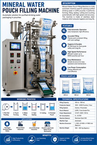 Mineral <b>Water</b> <b>Pouch</b> Filling Machine - Product Image 3