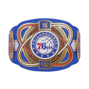 เข็มขัดแชมป์บาสเกตบอลฟิลาเดลเฟียสสีน้ำเงินแดงแบบกำหนดเอง – เข็มขัดรางวัลสำหรับผู้ใหญ่พร้อมแผ่นโลหะหนัก - Product Image 6