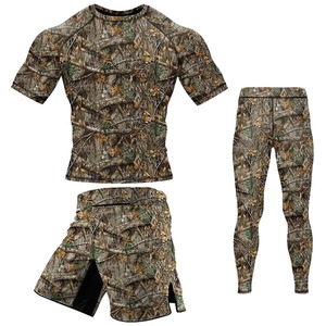 3 Piece Men Athletic Compression Wear Set Sports Tight Shirt Pants Shorts Fitness Running Apparel OEM - Product Image 1