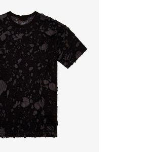 T-shirts amples et déchirés tendance pour hommes, 100 % coton jersey épais, impression de logo personnalisée, streetwear, service OEM - Product Image 3