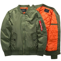 Veste d'aviateur pour homme de qualité supérieure, fabriquée sur mesure, col montant, rembourrée en coton, n° 1 Ma01 Veste bomber uniforme de pilote de baseball