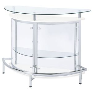 Mobile Bar da Casa Bianco con Piano in Vetro e Armadietto per Vini - Product Image 4