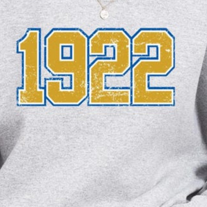 Sudadera Clásica Varsity con Cuello Redondo, Mezcla de Algodón Suave, Diseño Vintage con Letras, Ropa Deportiva Casual, Moda - Product Image 3