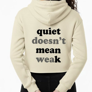<b>Women's</b> <b>Cream</b> Hoodie With Cherry Print Front Logo Pockets Casual Cotton Sweatshirt Spring Wear - Product Image 6