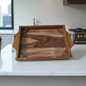 Bandeja de Madera Multiusos para Servir Alimentos, Desayuno, Té y Café, Bandeja de Madera Natural Resistente, Disponible para Suministro al por Mayor - Product Image 5