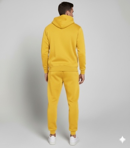 Bulk Factory Manufactured Men Plain 100% Cotton Pullover Hoodie <b>Trouser</b> Set for Sale Low MOQ Men Custom Logo Tracksuit Set - Product Image 2