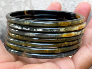 Brazalete de cuerno de búfalo de color natural, conjunto de pulseras, brazalete de cuerno, joyería de cuerno, brazalete de Decor World Expo - Product Image 6