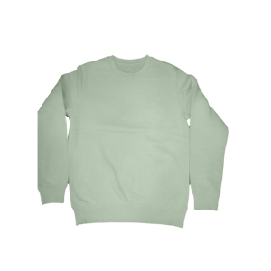 เสื้อสเวตเชิ้ตคอกลมสีเขียวอ่อนแบบยูนิเซ็กซ์ ทรงปกติ ผ้าถัก สีพื้น สไตล์ลำลอง - Product Image 1