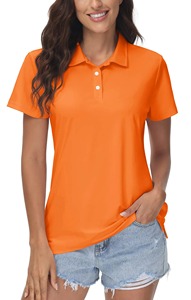 Camiseta de Mujer Personalizada de Color Sólido, Manga Corta, Informal, Verano, Tejido Suave y Transpirable, Tipo Polo - Product Image 4