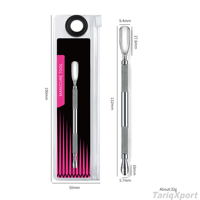 Pousse-cuticules professionnel de haute qualité style russe, double tête en fer à cheval, en acier inoxydable, ensemble d'outils de manucure antidérapants