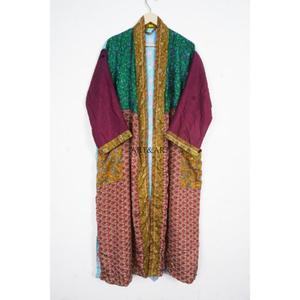 Kimono indien en pure soie, confortable et doux, robe de mariée japonaise en soie, peignoir floral, tenue de plage, vêtement de nuit pour la maison en été - Product Image 6