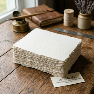 150 GSM <b>A5</b> Handmade Cotton Paper Deckle Edge Art Craft Paper Wholesale OEM Manufacturer Supplier watercolor paper - Product Image 4