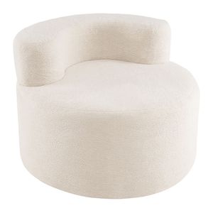 Sillón Individual en Forma de Luna con Felpa Suave Tipo Teddy, Plegable, Estilo Japonés, para Dormitorio y Escuela - Product Image 3