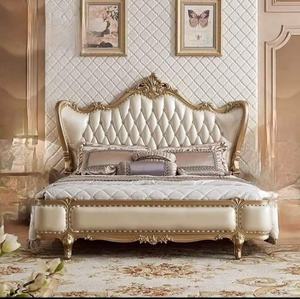 Pied de lit en bois pour chambre à coucher, mobilier de qualité supérieure pour la maison, avec cadre de lit king size en bois massif fait main, luxe. - Product Image 1