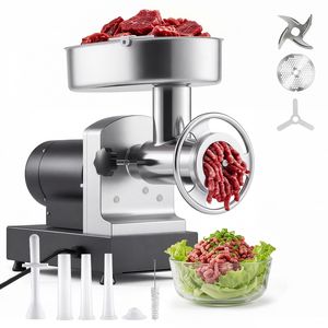 Tritacarne Elettrico Commerciale 1.5HP 21 Libbre/Min 3 Dischi 3 Tubi per Salsicce 1100W Usato - Product Image 1