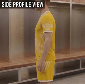 Maillot de football unisexe jaune à manches longues, col montant, respirant, extensible, en polyester, taille élastique, vêtement d'été - Product Image 5