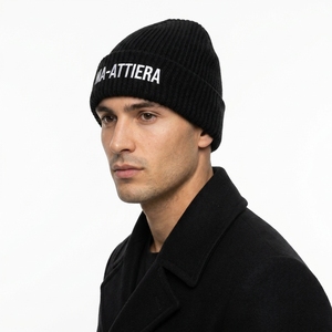 Bonnet unisexe en tricot côtelé avec logo personnalisé, chaud pour l'hiver, à revers extensible, doux, confortable, décontracté, pour l'extérieur - Product Image 4