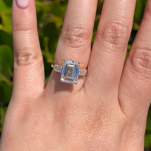 IGI Certified Emerald Lab Grown Diamond Engagement <b>Ring</b> Wedding <b>Ring</b> 3.65Carat Yellow <b>Gold</b> <b>14k</b> Party Gift Jewelry - Product Image 6