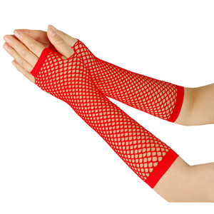 Women's AL SAWAN INTERNATIONAL Elbow Length Mesh <b>Fishnet</b> Gloves Fingerless Touchscreen Needle Detection Multifunctional Casual - Product Image 3