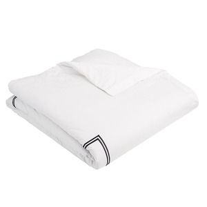 Housse de couette en coton blanc 400TC, style classique brodé, pour toutes les saisons, usage domestique, lavable en machine - Product Image 3