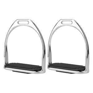 Cómodos estribos para caballos de acero inoxidable, estribos occidentales, estribos para montar a caballo, sillín inglés con almohadilla de goma sin agarre - Product Image 4