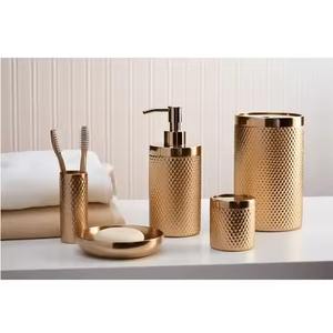 Juego de Accesorios de Baño de Metal de Lujo para Encimera con Botella Dosificadora - Product Image 6