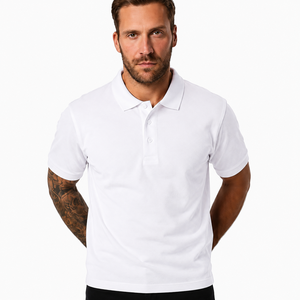 <b>Classic</b> Fit Men's Polo Shirt Short Sleeve Cotton Collared Casual Golf Business Work Everyday Top OEM ODM Manufacturer - Product Image 1