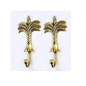 Handmade Wall <b>Hooks</b> Vintage Metal Wall <b>Hook</b> Plant Pattern Single Coat <b>Hook</b> for Clothing Storage Installation with Drill - Product Image 2