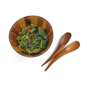 Tazón de madera ecológico hecho a mano para ensaladas, refrigerios y frutas disponible por blossom craft india - Product Image 4