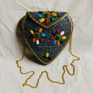 Artisanat en résine Pochette en résine Designer Sac à main pour femme Sac à main en résine marbrée verte Pochette en nacre - Product Image 3