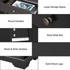 Mobile buffet retrò da cucina, credenza, consolle, tavolino da divano con 3 cassetti e ampie mensole aperte, mobiletto contenitore decorativo - Product Image 3