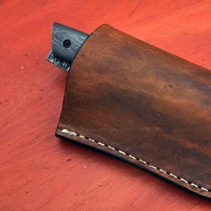 Couteau pliant en acier Damas, manche en bois, lame dentelée, bouton de réglage du pouce, multifonctionnel, utilisation en extérieur, OEM disponible - Product Image 5