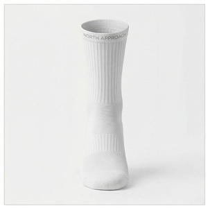 North Approach Crew <b>Socks</b> White Breathable <b>Running</b> <b>Socks</b> for Adults Summer Season - Product Image 1