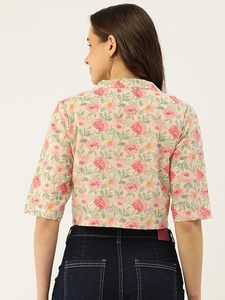 Camisa Corta Elegante para Mujer, Estilo Top con Botones, Prenda Casual de Estilo Occidental - Product Image 2