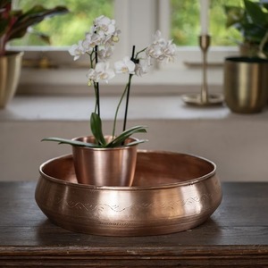 Biryani Handi, olla Handi de cobre puro con revestimiento de estaño, utensilio de cocina con tapa de vidrio. - Product Image 1