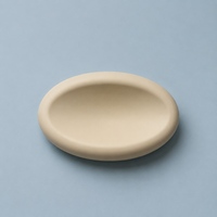 Boîte à bijoux ovale en pulpe moulée en gros avec insert à fente pour bague, emballage de luxe biodégradable personnalisé