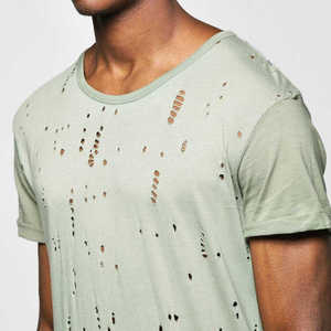 T-shirt vintage pour homme, effet usé, surdimensionné, en coton lavé, streetwear, tee-shirt graphique, mode décontractée, hip hop, vêtements d'été - Product Image 3
