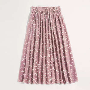 กระโปรงทรงเอไลน์ลำลอง OEM 2026 ระบายอากาศได้ดี ผ้าชีฟองพิมพ์ลายสำหรับผู้หญิง พร้อมจัดส่งฟรี (OEM/ODM) - Product Image 6