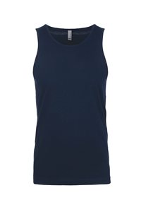 Men's <b>Navy</b> Blue Knitted O-Neck Tank <b>Top</b> Solid Color Casual Style Breathable 100% Cotton Sleeveless <b>Top</b> - Product Image 4