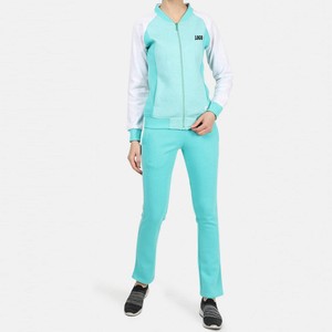 Ensemble survêtement femme sur mesure à capuche, coupe slim, deux pièces, en molleton d'hiver, molleton de coton écologique, vêtements de sport OEM - Product Image 1